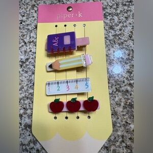 Piper k Colorful School Hair Clips Set